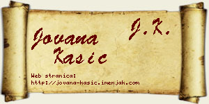 Jovana Kašić vizit kartica